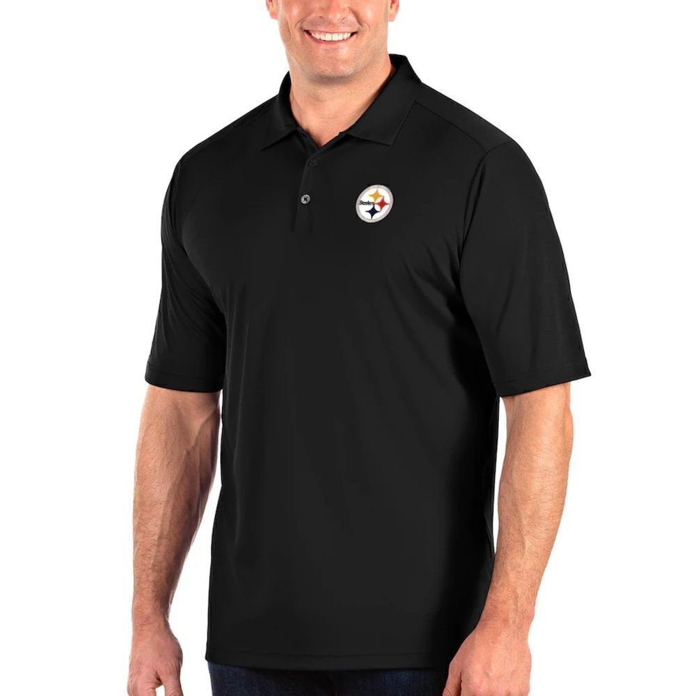 Antigua Men’s Size XXL Pittsburgh Steelers Polo Golf Shirt Black Football Casual